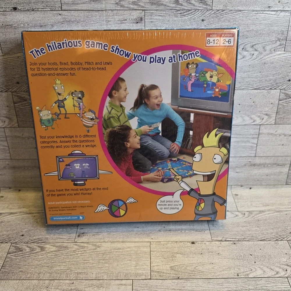 Trivial Pursuit DVD for Kids Season 1 Parker Bros 2006 Board Game Play Time New